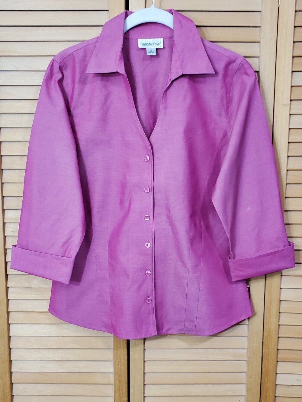 Coldwater Creek Pink Button Front Blouse Size PS